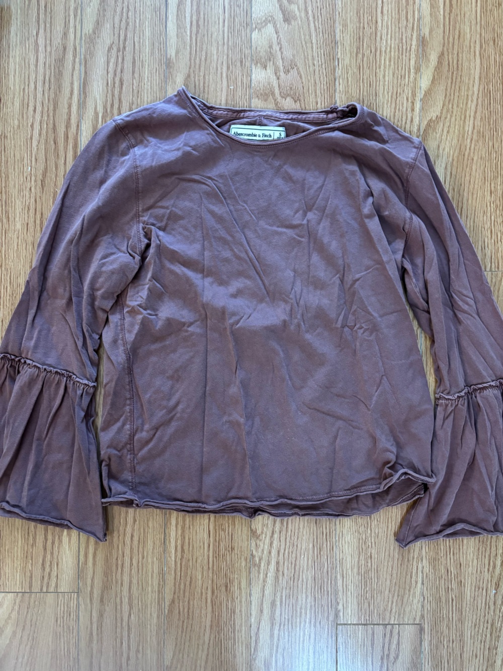 Abercrombie & Fitch Mauve Bell Sleeve Top